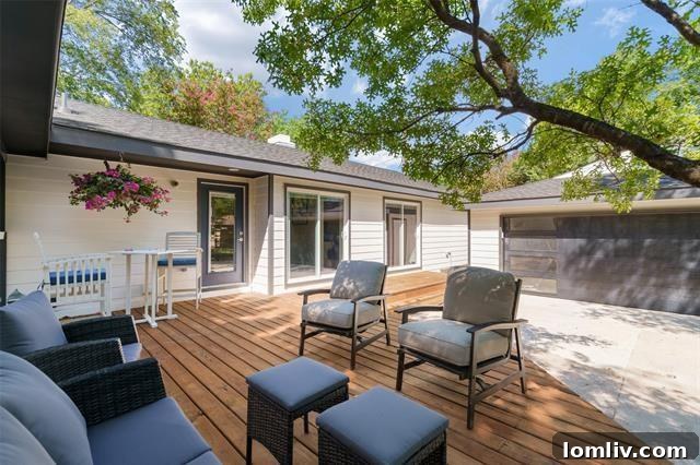 Spacious outdoor deck for entertaining