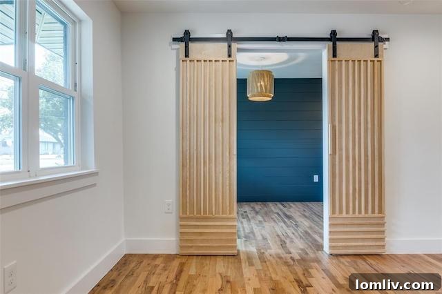 Contemporary bedroom with ample space