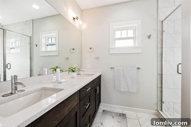 Modern Bathroom with Designer Tiles in a Craftsman Home