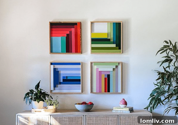 Margo Selby's Colorblock Lacquer Wall Art Collection, a lush, modern take on colorblocking