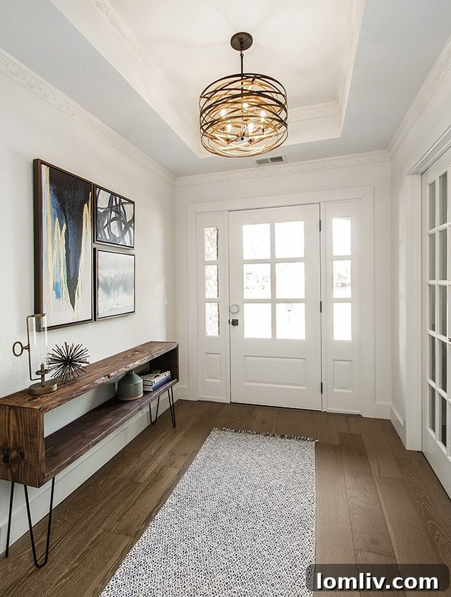 A beautifully renovated entryway by Sardone Construction, setting a welcoming tone.