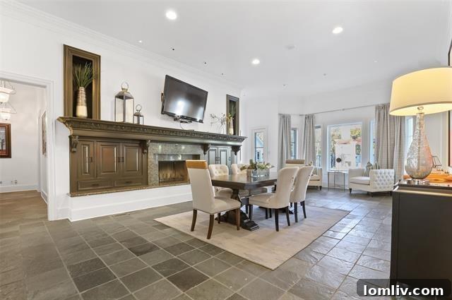 Gourmet kitchen with island and high-end appliances