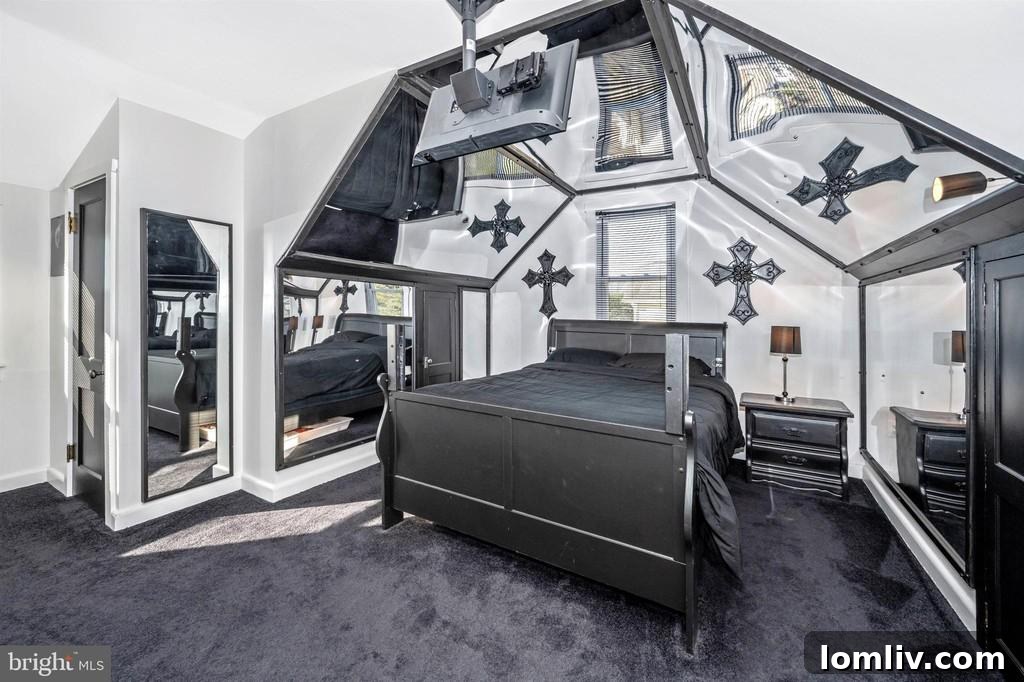 This Baltimore Cottage Is Irresistible 8 Spacious Dark Themed Bedroom