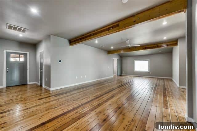 Interior of Bishop Arts Luxury Home with Hardwood Floors