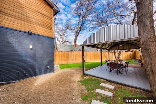 Outdoor Entertainment Area with Hanger-Inspired Patio