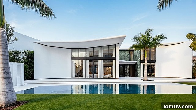 Achille Salvagni Designed Miami Beach Luxury Waterfront Home with Panoramic Lake Views