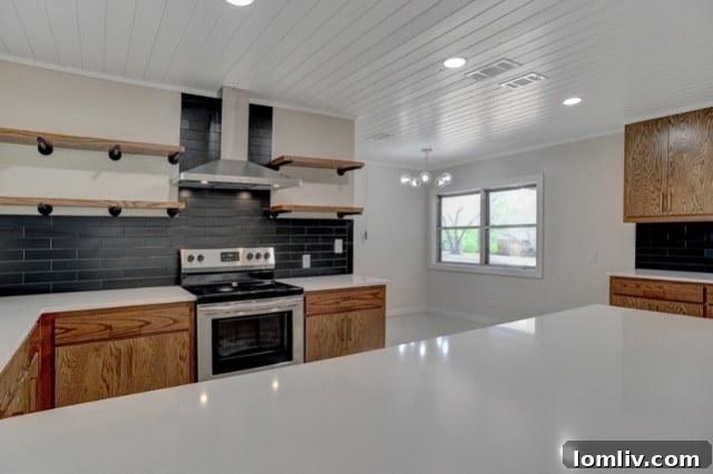 Interior view showcasing the 'wall of windows' in the Sherman home