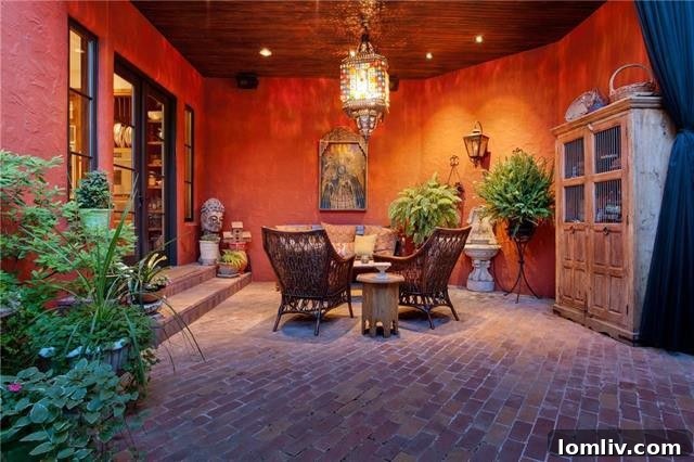 Before: Courtyard with original finish