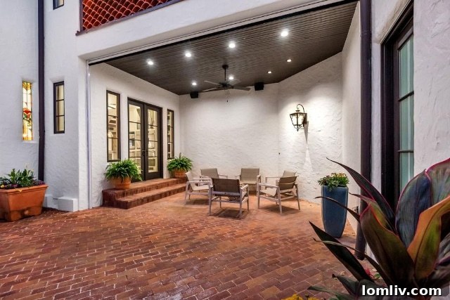 After: Courtyard with refreshed paint