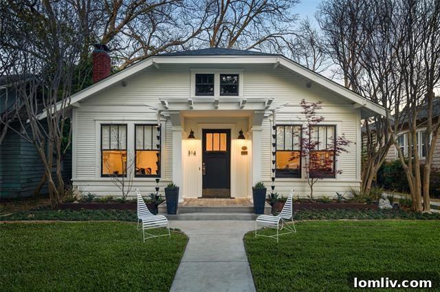 Exterior of the charming Winnetka Heights Craftsman home, showcasing its classic architectural details.