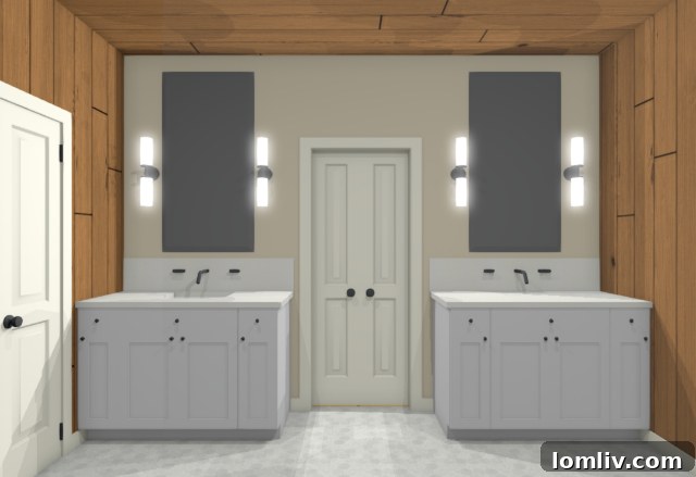 Interior Design: The New Construction Mandate 3 Expertly designed modern bathroom with functional lighting