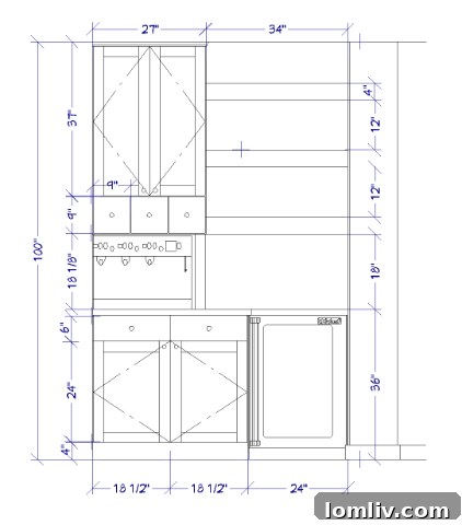 Interior Design: The New Construction Mandate 4 Custom coffee bar with elegant cabinetry and shelving