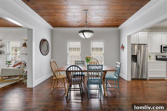 Bright dining area with ample space for entertaining