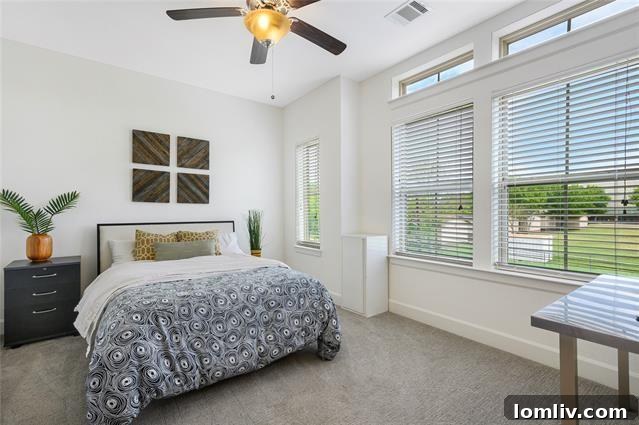 Luxurious master bathroom with double sinks, a freestanding tub, and a separate walk-in shower.