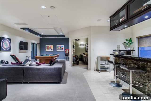 Media and Game Room Dallas Home
