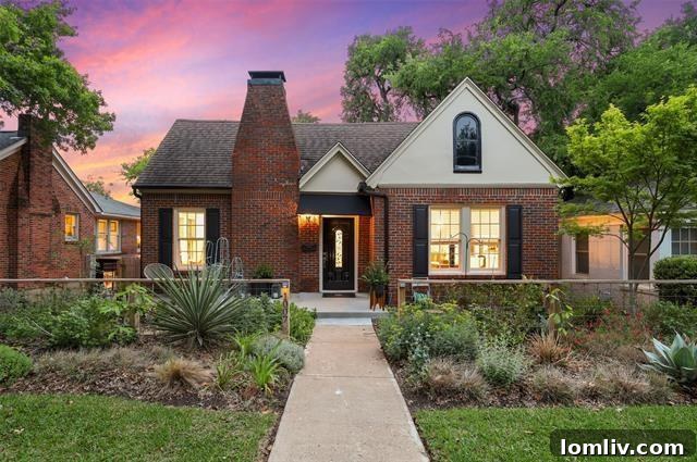 Kessler Square Tudor Home Exterior with Lush Landscaping