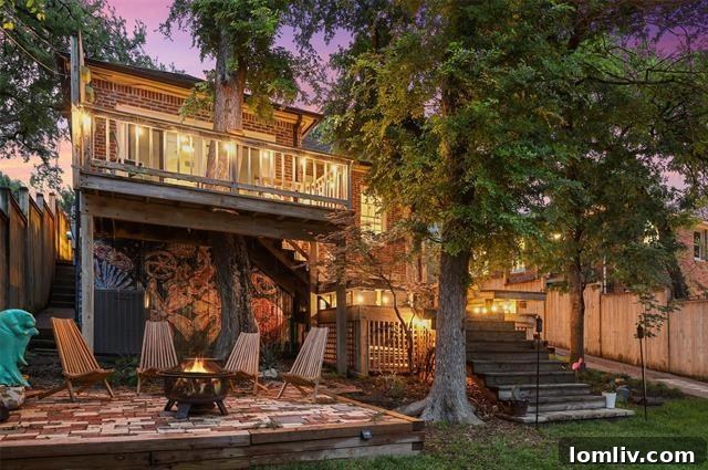 Beautiful Backyard with Fire Pit and Mature Trees