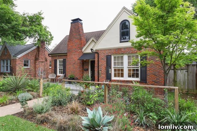 Inviting Front Entryway of a Dallas Tudor Home