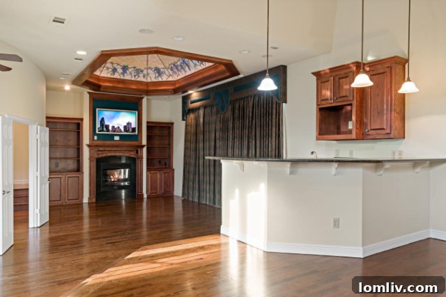 Game room balcony offering views of the estate