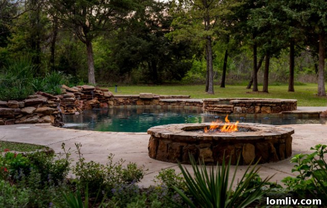 Resort-style saltwater pool with elegant features