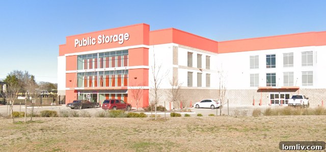 Dallas skyline with apartment buildings and self-storage facilities
