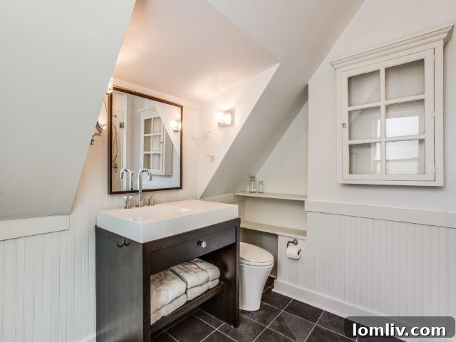 A cozy nook or study area in the Greenland Hills Tudor residence.