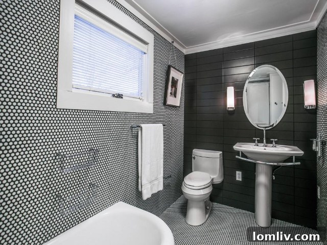 Detail of a stylishly renovated room in the Greenland Hills Tudor.