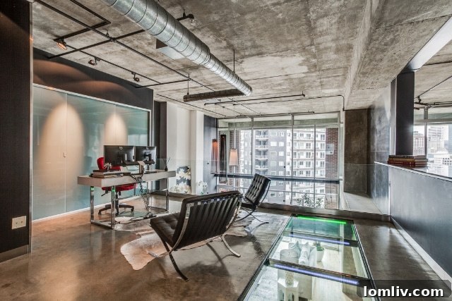 Dallas Lofts: Empire State of Mind, Lone Star Address 16 Architectural Feature: Transparent Walkway in a Modern Loft