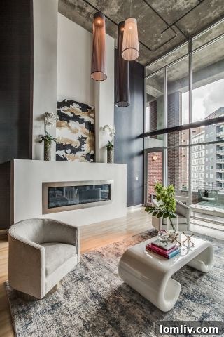 Dallas Lofts: Empire State of Mind, Lone Star Address 8 Dramatic Floor-to-Ceiling Fireplace in a Dallas Loft