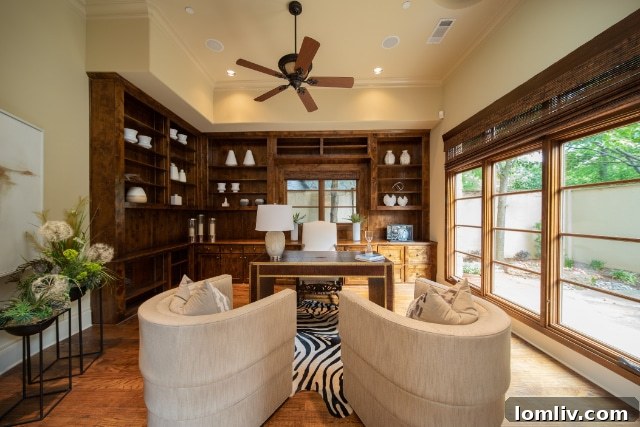 Interior View with Courtyard Access - Mediterranean Home Design Dallas