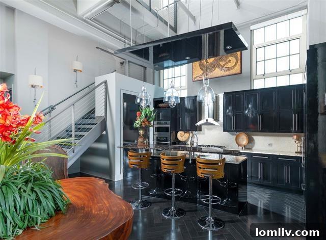 Intimate Black Lacquered Library with 24-Carat Gold Trim