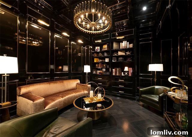 Luxurious Primary Bedroom Suite with High Ceilings and Wood Plank Detail
