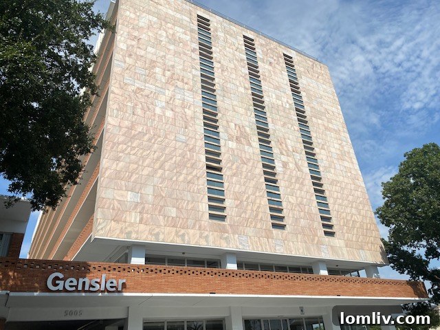 The magnificently renovated Georgian pink marble facade, now home to Gensler
