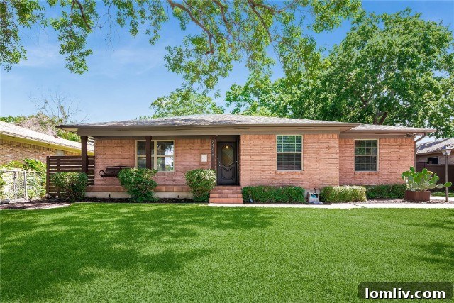 Welcoming exterior of 2468 Pinebluff Drive, an updated home in East Dallas