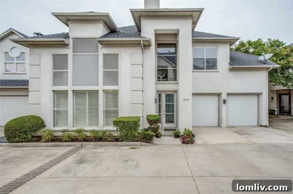 Exterior view of 4012 Rawlins Street, a luxurious single-family home in a gated Dallas community