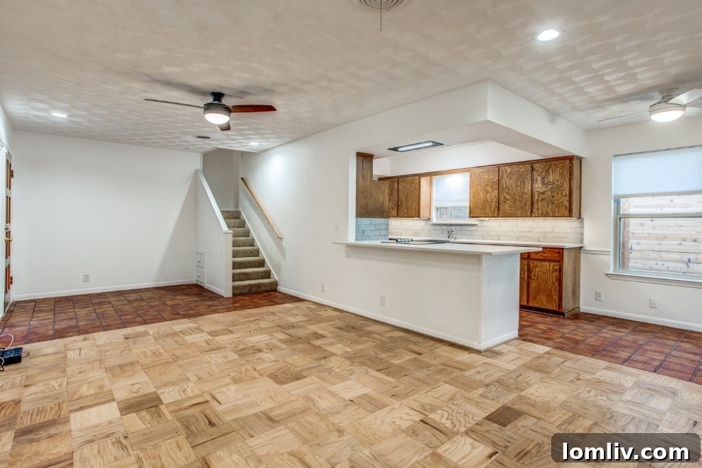 Cozy Living Space with Bamboo Floors and Plenty of Natural Light