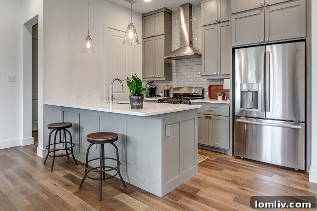 Interior of a home at The Bluffs featuring hardwood floors and high-end finishes