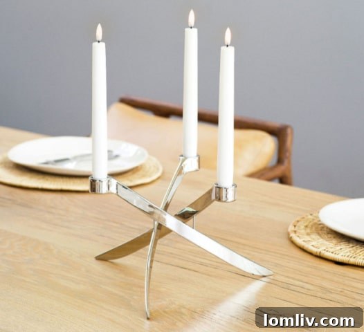 Close-up of LED taper candles adding warm ambiance to an outdoor setting