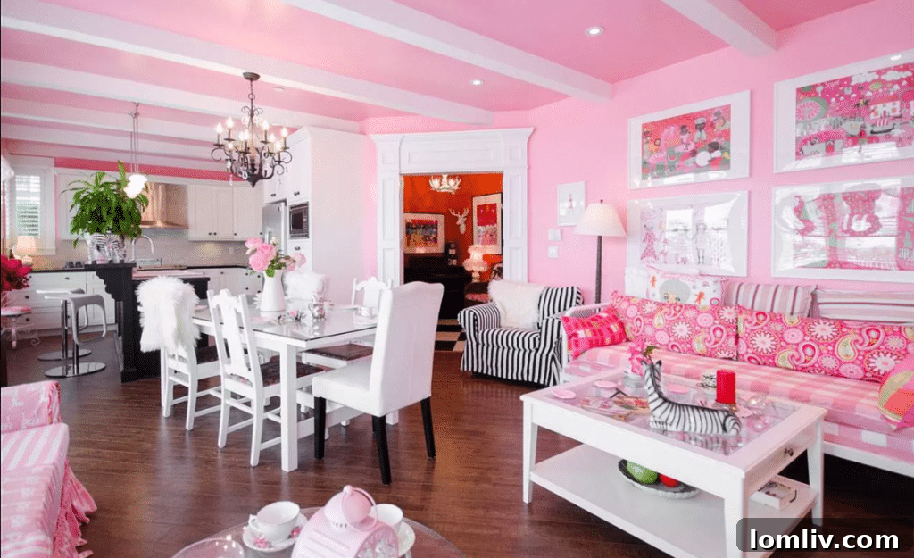 Vibrant Interior Decor of the White Rock Property