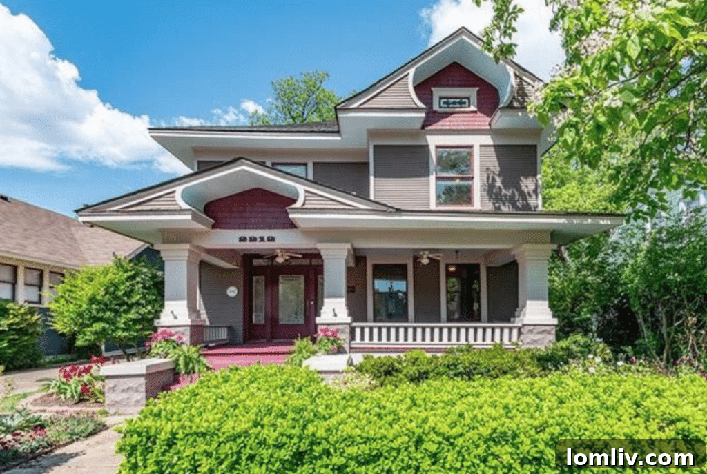 Fairmount historic home with a grand porch, 2212 College Avenue