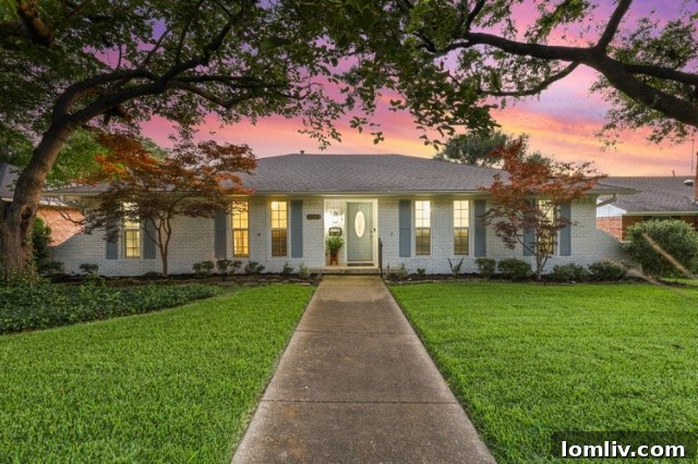 8541 Capri Drive East Dallas, newly renovated exterior and inviting entryway