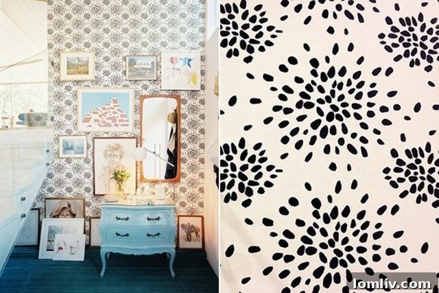 Albert Hadley Firework wallpaper from Scalamandre, an energetic all-over pattern