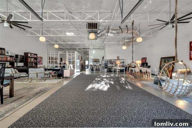 Expansive Interior of 1105 Levee Street Loft Dallas