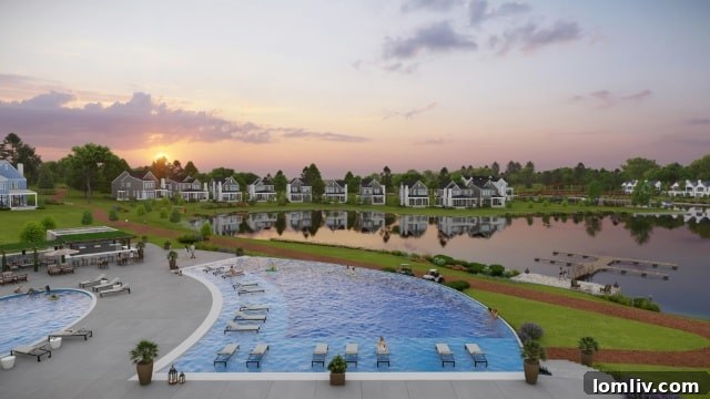 Aerial view of Long Cove community showing lakefront homes and sparkling Cedar Creek Lake, Texas