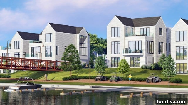 Modern Cape Home exterior with large windows and multiple balconies on Henderson Bay, Long Cove