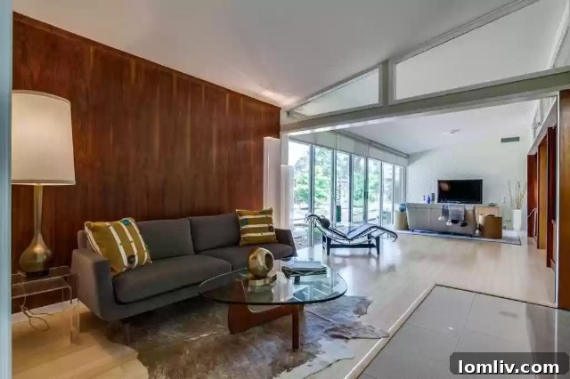 10247 Rosser Road Interior View with Exposed Beams