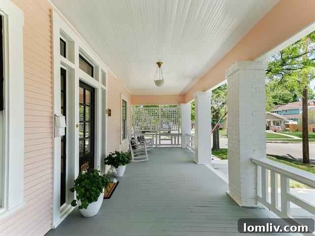 Fairmount Craftsman Home Porch with Transom Windows and Sidelights