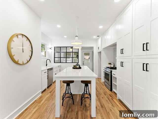Floor-to-Ceiling Cabinetry in Stylish Renovated Kitchen