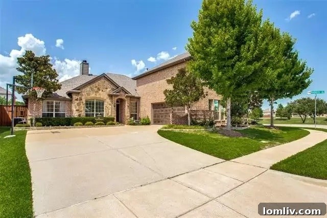 Inviting exterior of Allen suburban home