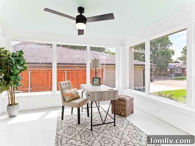Bright and Open Concept Interior of a Fort Worth Renovated Cottage